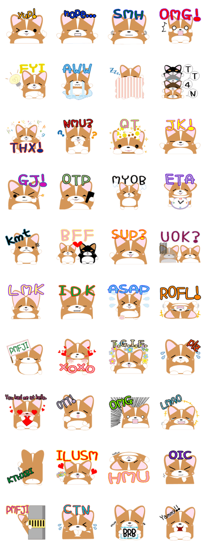 INARIKEN -corgi-Text Slang ver.