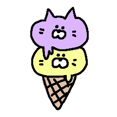Cat of ice cream