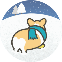 1corgi winter sticker animation