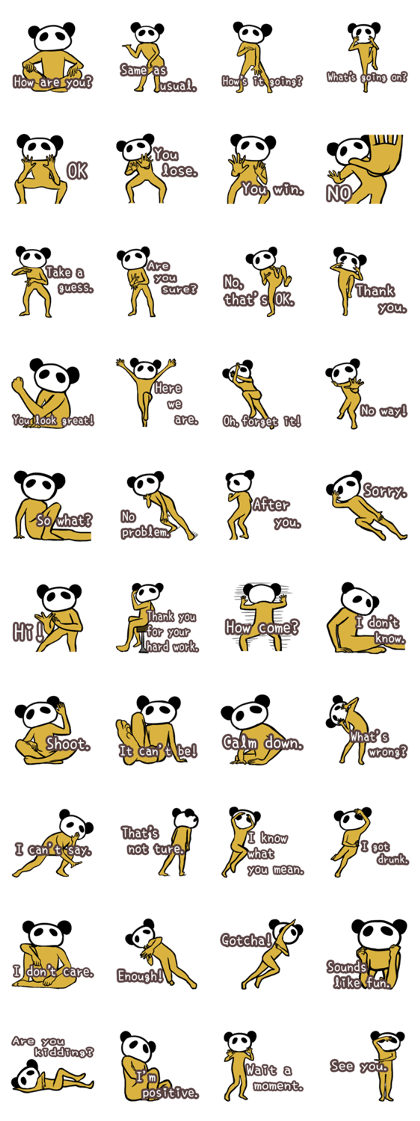 Panda only face No.1(English)