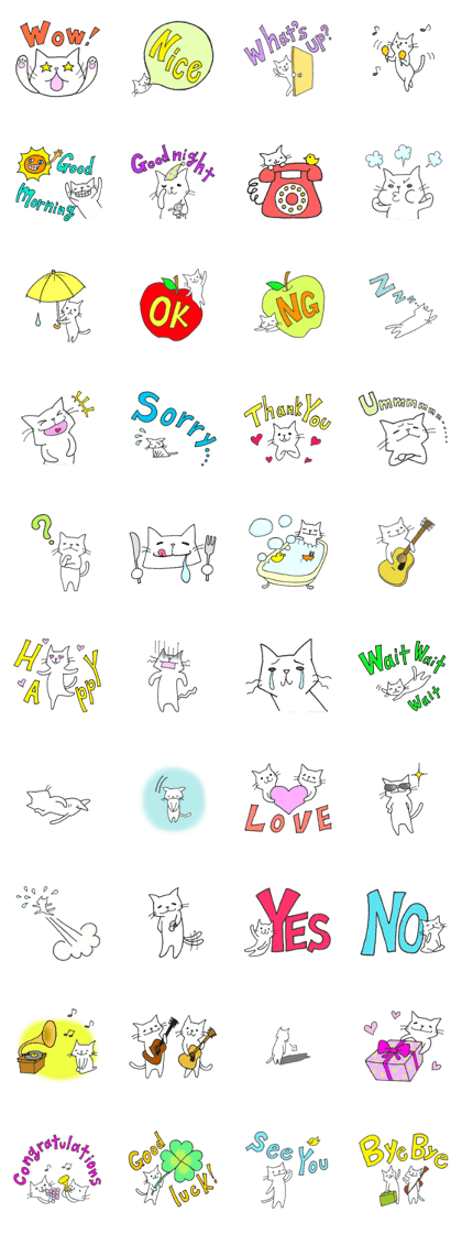 Sanyaalaz Cats Stickers