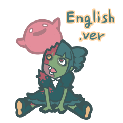 zombi girl sticker English version