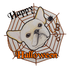 Halloween French bulldog Sticker