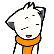 Sticker of muffler scarf dog.