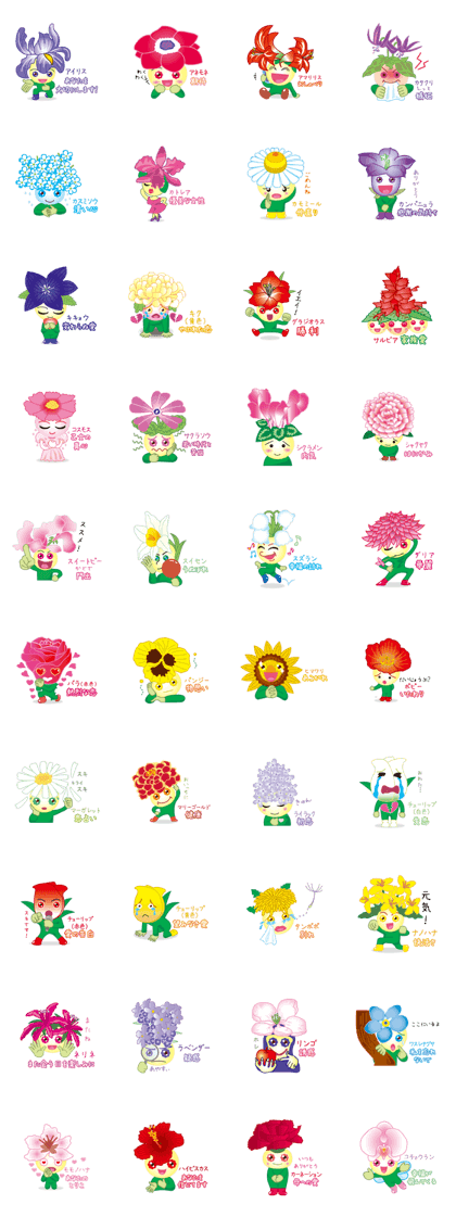 mascots of the flower language