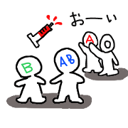 Blood type sticker