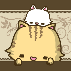 Tabby cat sticker -English-