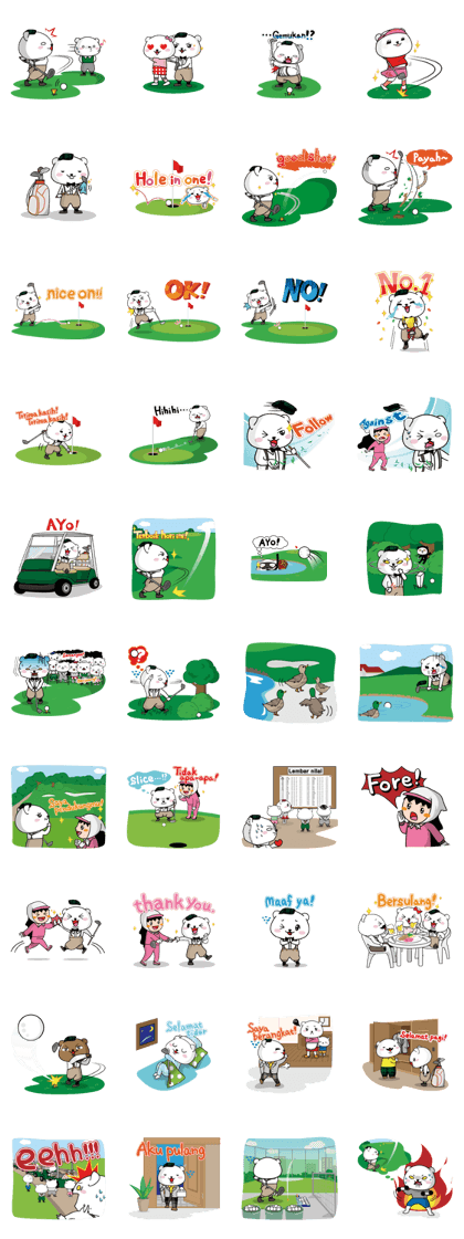 White Bear's "Golf Story" in Indonesian