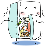 Fridge-kun and edible friends