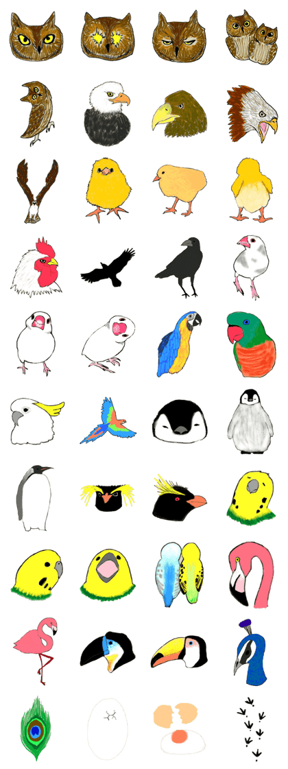 Bird's sticker
