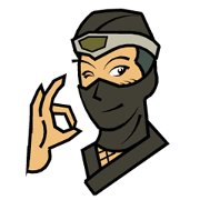 Ninja and female ninja and town girl. Ninja and female ninja and town girl.