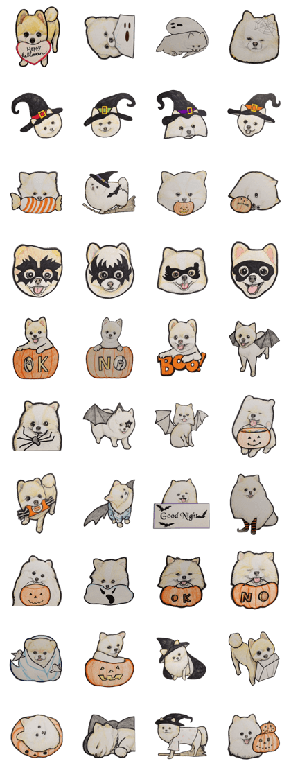 Halloween Pomeranian Sticker