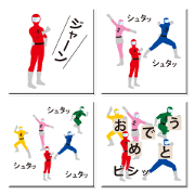 Popopopo-four consecutive sticker