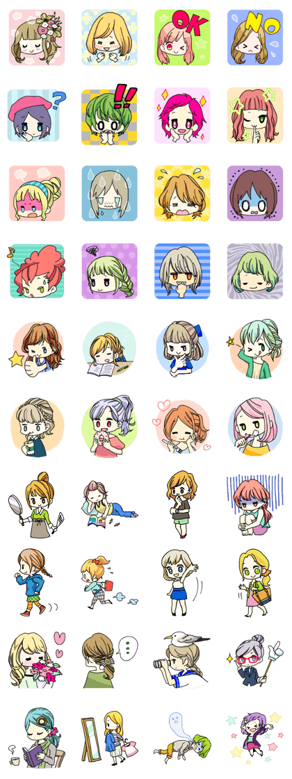 40 Girls Sticker