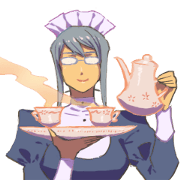 Sticker of maid glasses Sticker of maid glasses