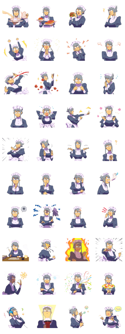 Sticker of maid glasses Sticker of maid glasses