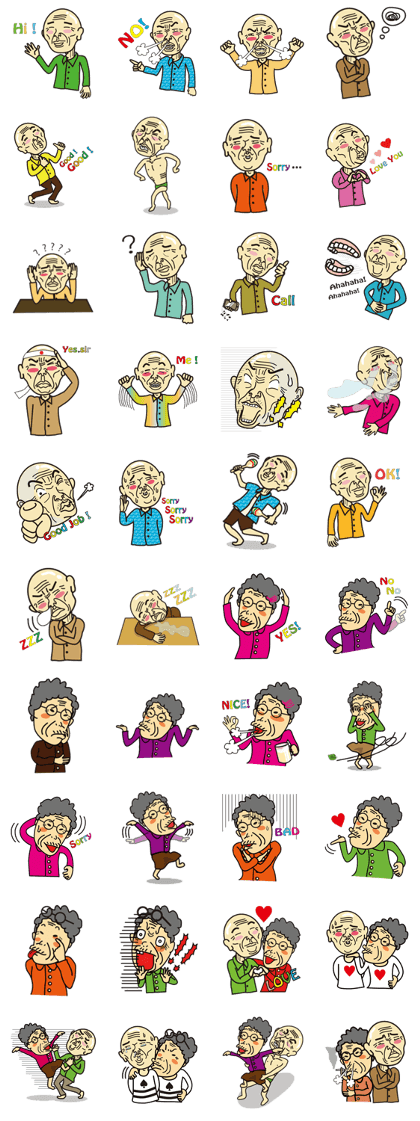 Grandmother and grandfather