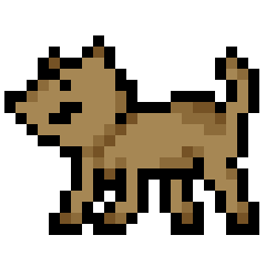 Pixel dog Leo