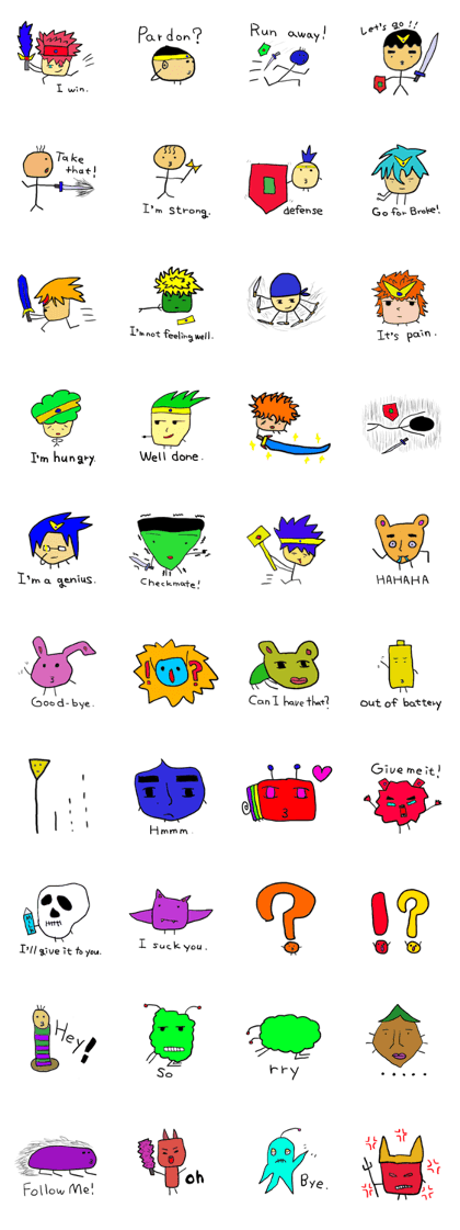 Funny Hero and dark guys