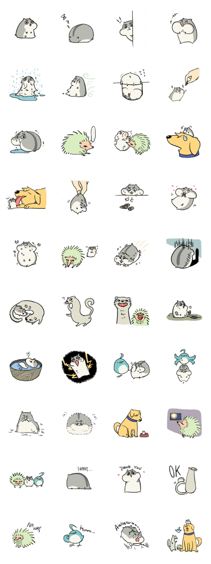 Furry hamster and his fluffy friends Furry hamster and his fluffy friends