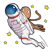 Space suit man and Mars octopus Space suit man and Mars octopus