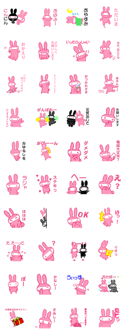 PINK NINJA RABBIT