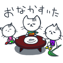 SECHIGARA-Three brothers cat sticker