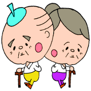An elderly couple's daily life