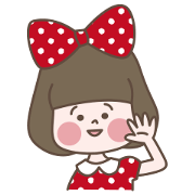Girl wearing a ribbon