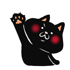 Mochi hoppe black cat