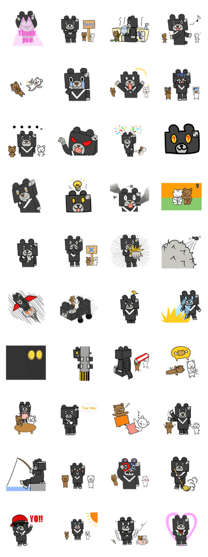 Robot of bear and small bears