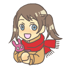 Girl & stuffed rabbit