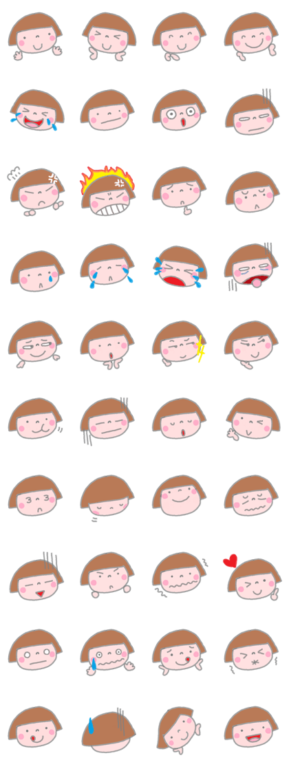 Japanese girl coto-chan 40faces