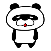 The sticker of a panda