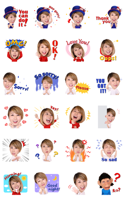Bilingirl Chika Voice Stickers