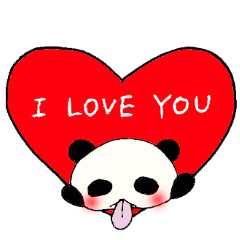 Tongue panda of love dependent.