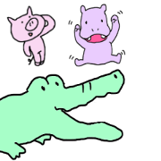 Alligator, Pig & Hippopotamus