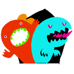 colorful monsters stickers