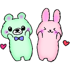 cute bear and rabbit 4