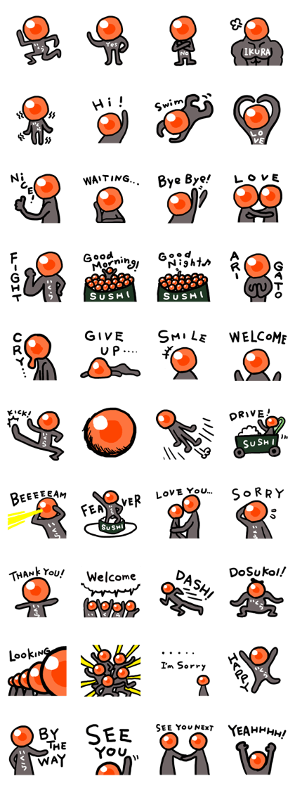 Salmon caviar man