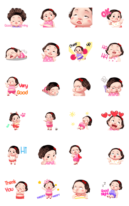 LINE Creators' Stickers - Lumyai cute girl animated (ENG)