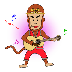 The guitarist of the monkey "Shinoyan" .