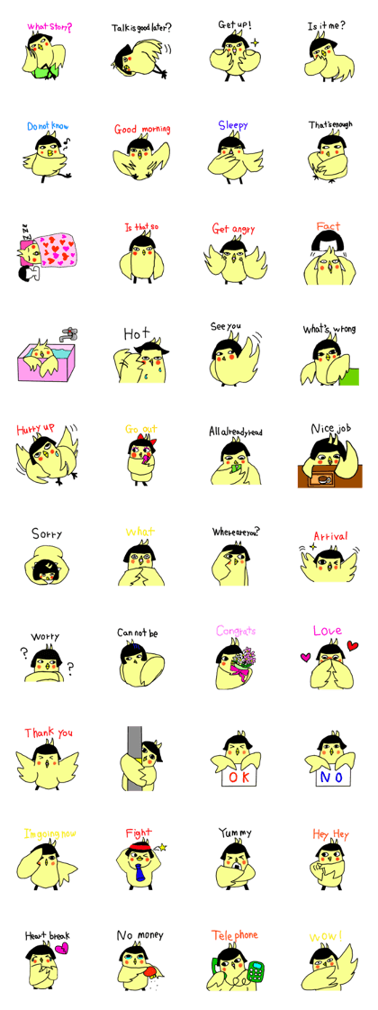 Bobbed parakeet English version