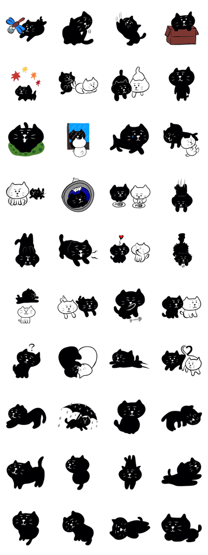 Kuronekokun tokidoki Shironekochan Kuronekokun tokidoki Shironekochan