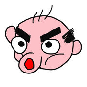 Shiny bald head boss looks like octopus