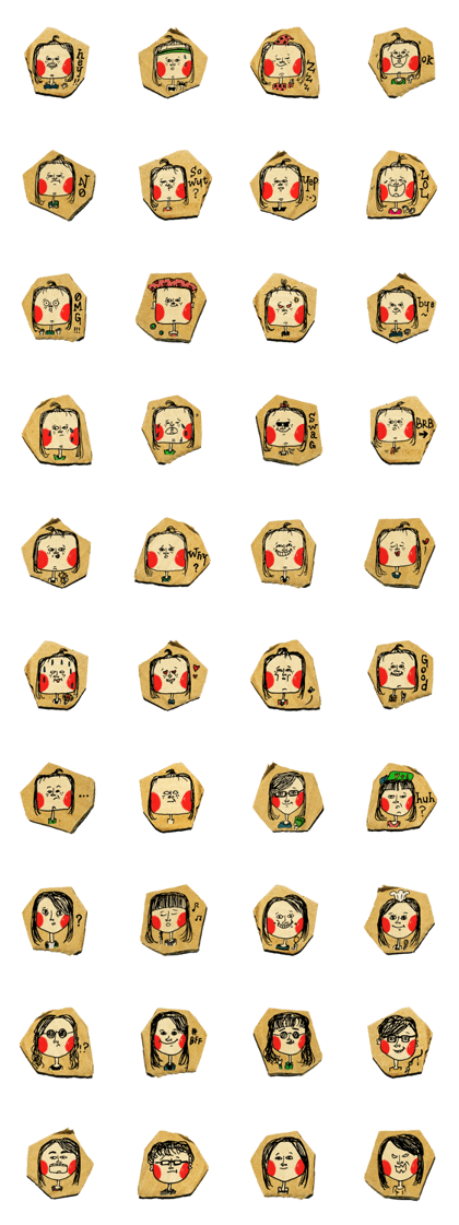 lil Square-face with friends