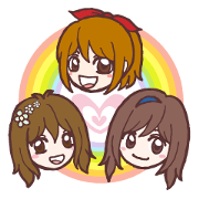 Stickers of colorful girls Stickers of colorful girls