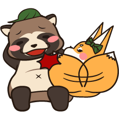 Goori(Raccoon dog) & Goomi(fox)
