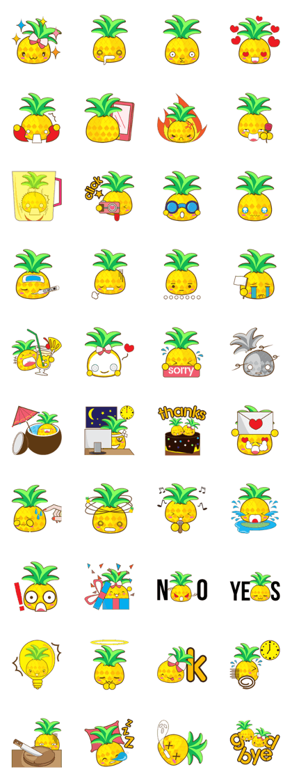 Yoya, the sweet cute yellow pinapple Yoya, the sweet cute yellow pinapple