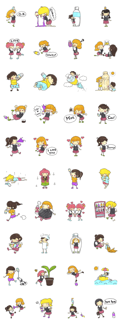 The Girl having Plastic Bottle